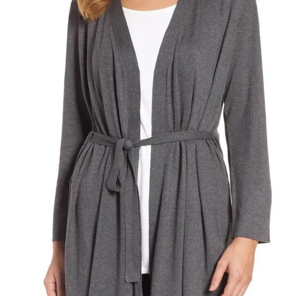 258.00 NWT EILEEN FISHER CARDIGAN ASH SZ M TENCEL ORGANIC COTTON SILK - Picture 6 of 9